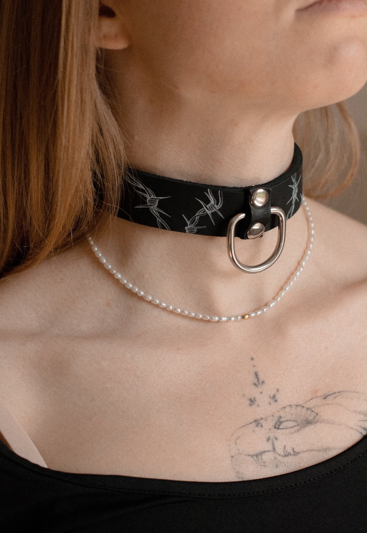 Leather choker